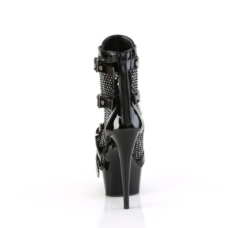 Pleaser Delight-1013RM Women's Heels Boots Black | NZ MWOQSJ