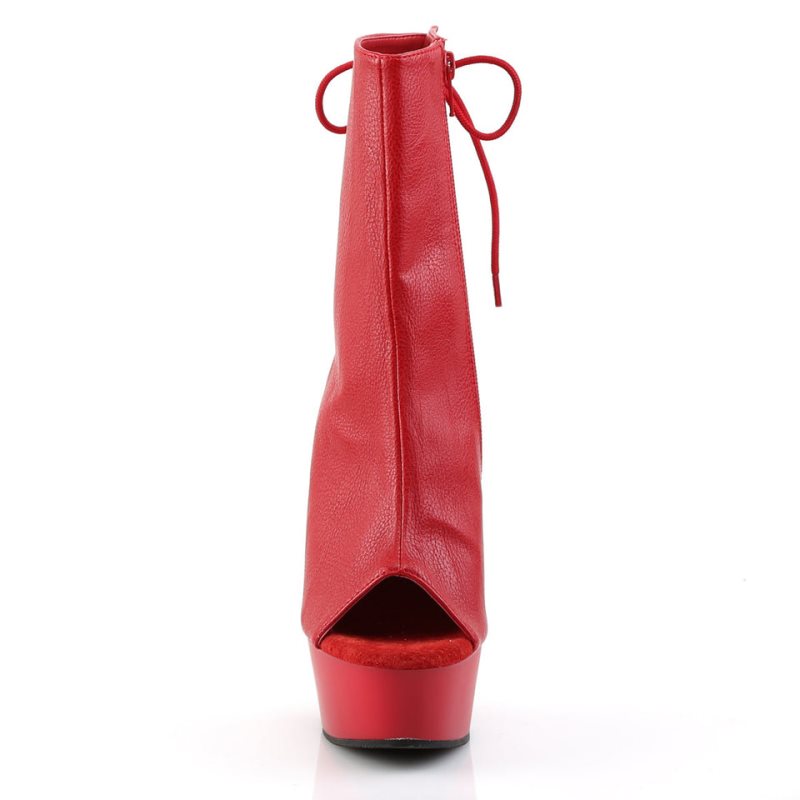 Pleaser Delight-1018 Women's Heels Boots Red | NZ IUHCXT