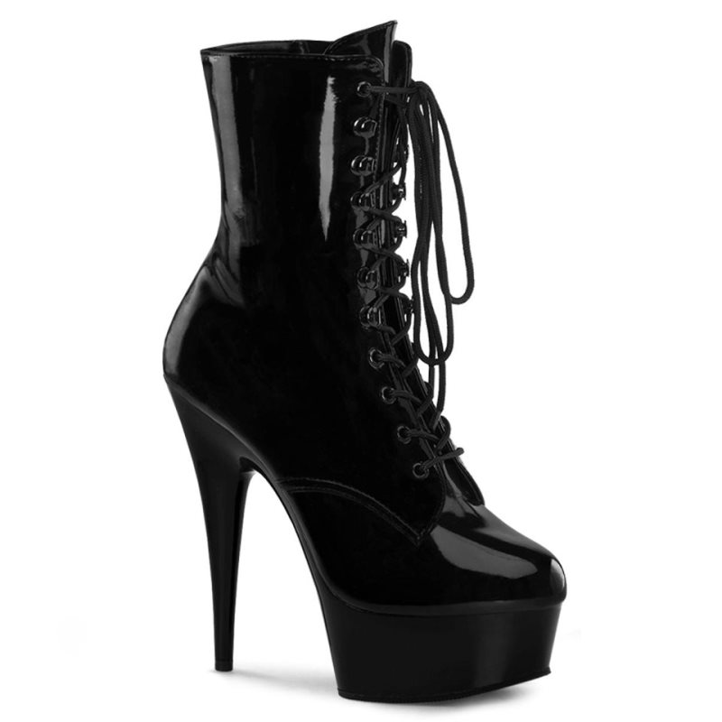 Pleaser Delight-1020 Women\'s Heels Boots Black | NZ HQYLEK