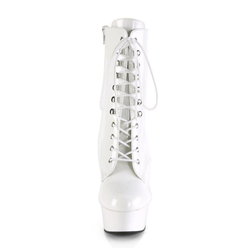 Pleaser Delight-1020 Women's Heels Boots White | NZ XUDMHO