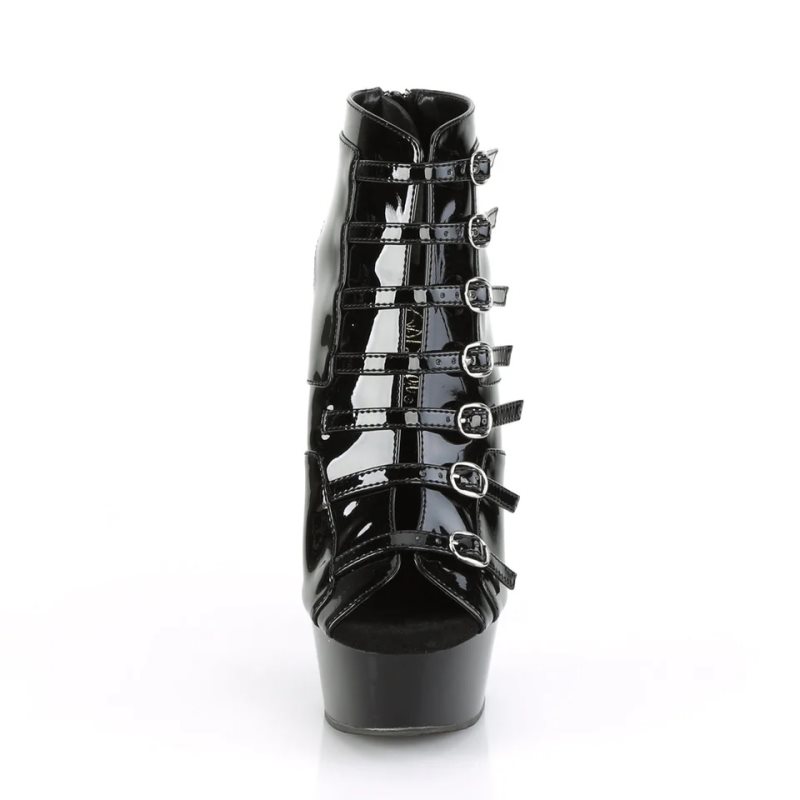 Pleaser Delight-600-11 Women's Platform Heels Sandals Black | NZ XGBFNL