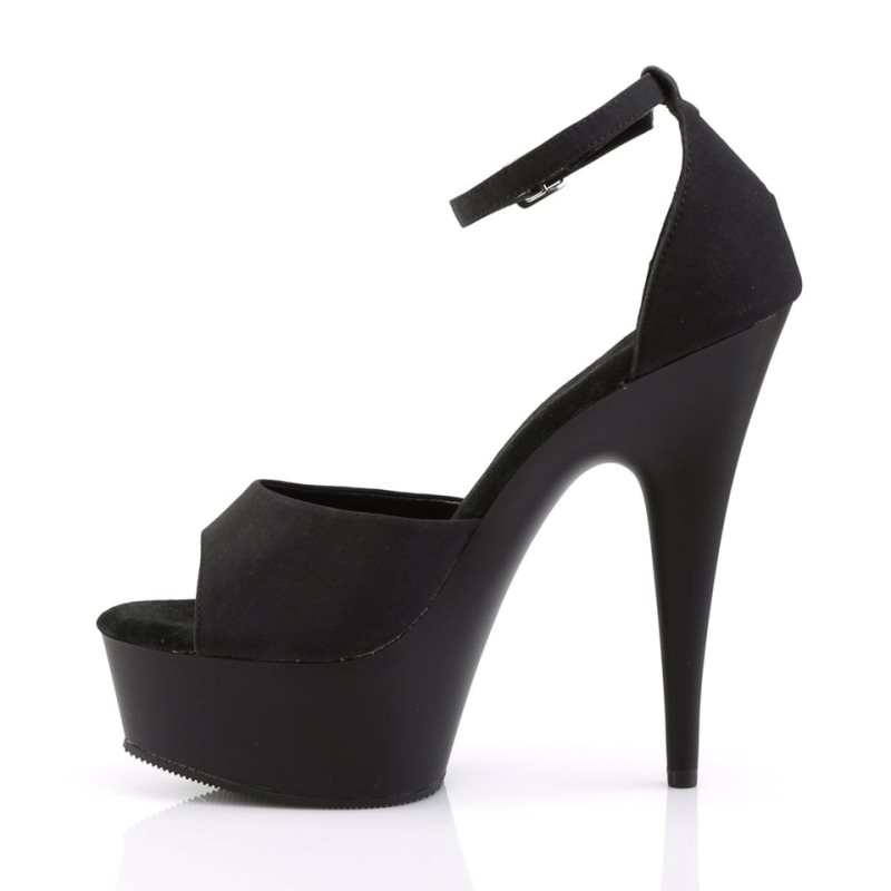 Pleaser Delight-618PS Women's Platform Heels Sandals Black | NZ YGXFAH