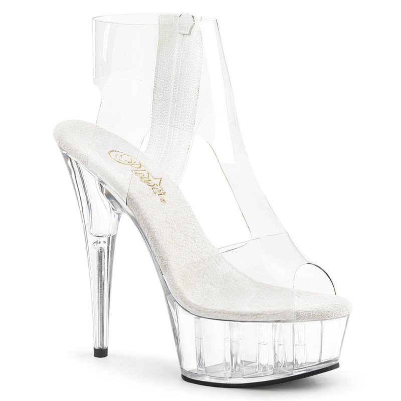 Pleaser Delight-633 Women\'s Platform Heels Sandals Clear | NZ TDQGBF