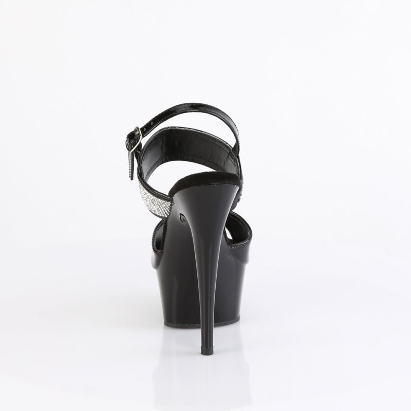 Pleaser Delight-639 Women's Platform Heels Sandals Black | NZ BRLSUC