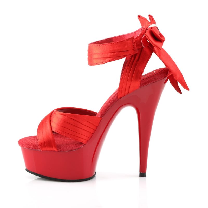 Pleaser Delight-668 Women's Platform Heels Sandals Red | NZ NJQOYM