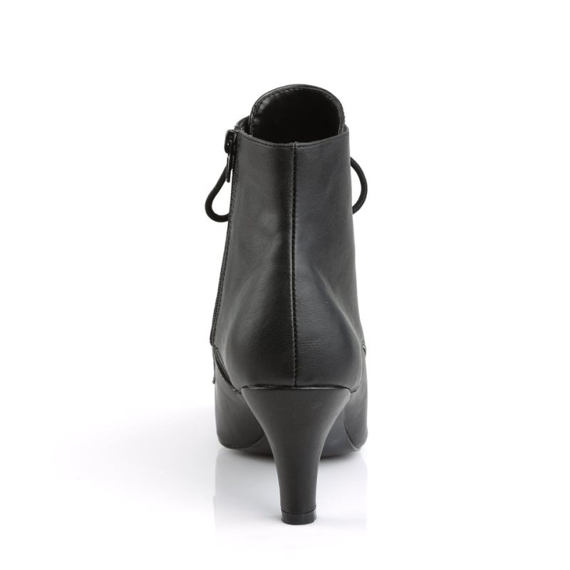 Pleaser Divine-1020 Vegan Leather Women's Heels Boots Black | NZ YFWECU