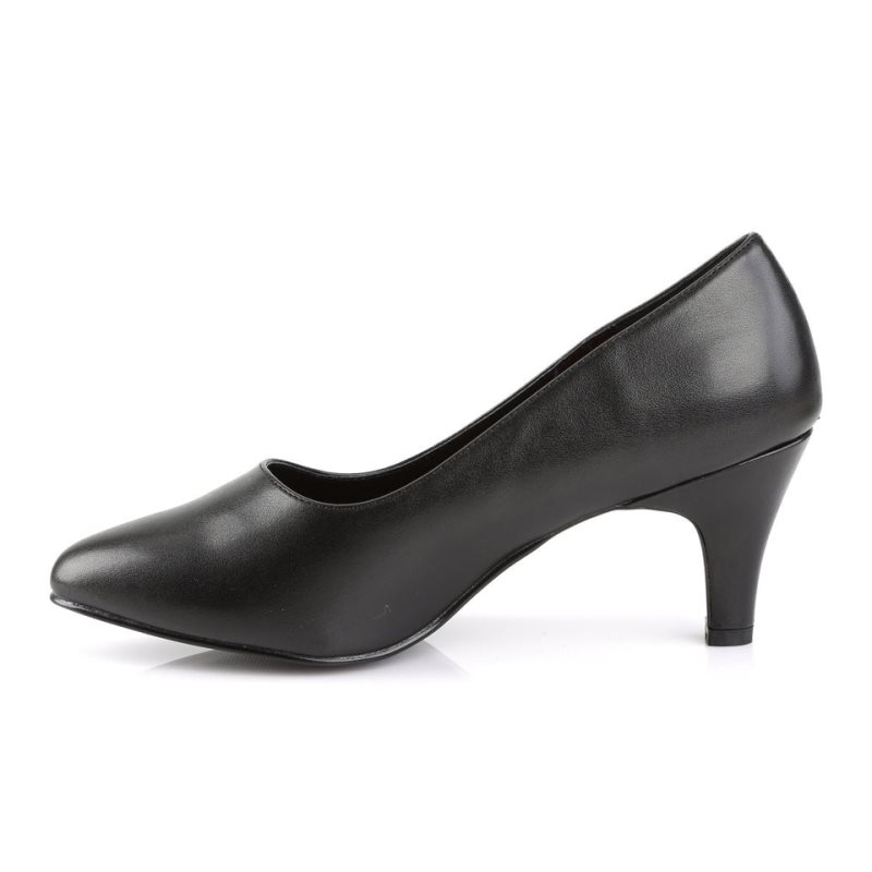 Pleaser Divine-420 Vegan Leather Women's Pumps Black | NZ MNKCYQ