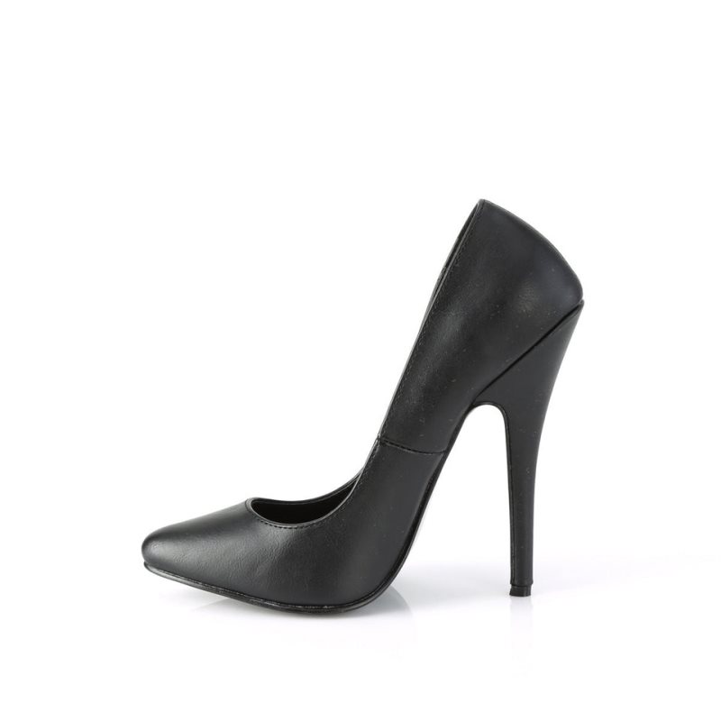 Pleaser Domina-420 Vegan Leather Women's Pumps Black | NZ DPVCMB