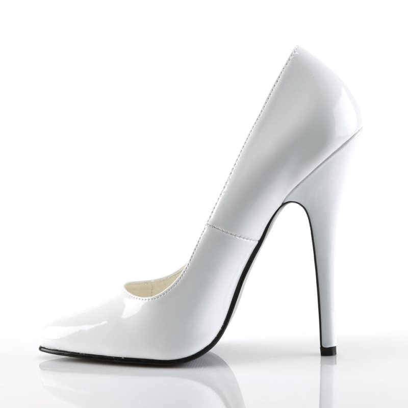 Pleaser Domina-420 Women's Pumps White | NZ ZNCQSJ