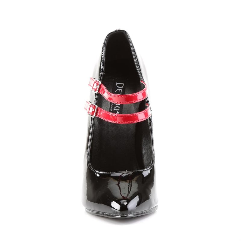 Pleaser Domina-442 Women's Pumps Black / Red | NZ DVGNXW