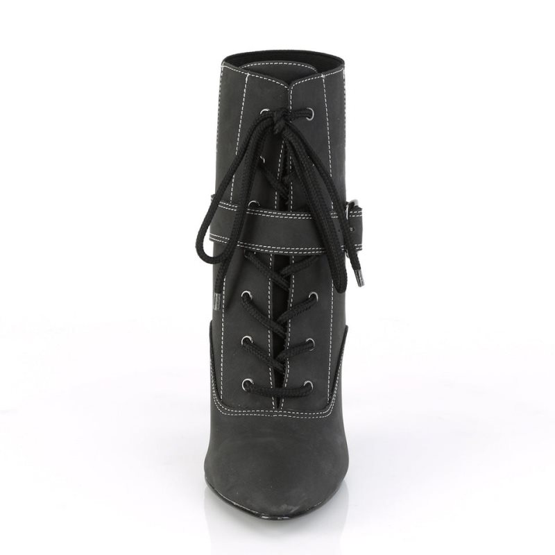 Pleaser Dream-1022 Vegan Leather Women's Heels Boots Black | NZ GJMRLC