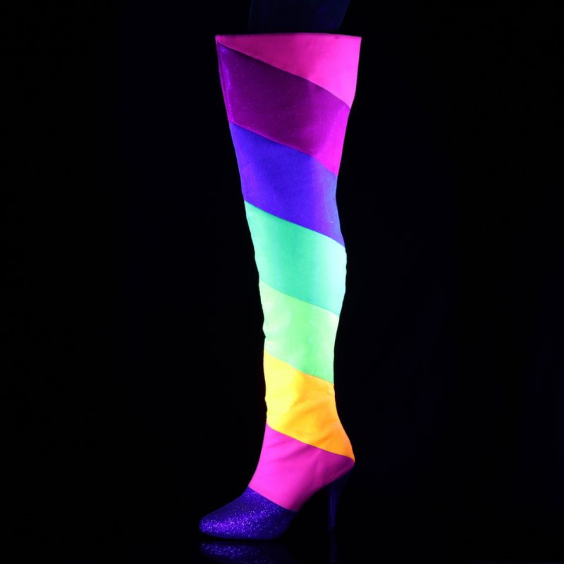 Pleaser Dream-3012RBG Women's Thigh High Boots Multicolor | NZ VDLUCN