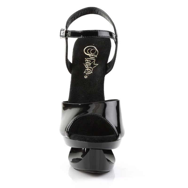 Pleaser Eclipse-609 Women's Platform Heels Sandals Black | NZ GSKAQF