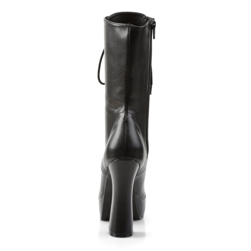 Pleaser Electra-1020 Vegan Leather Women's Heels Boots Black | NZ QDBGZX