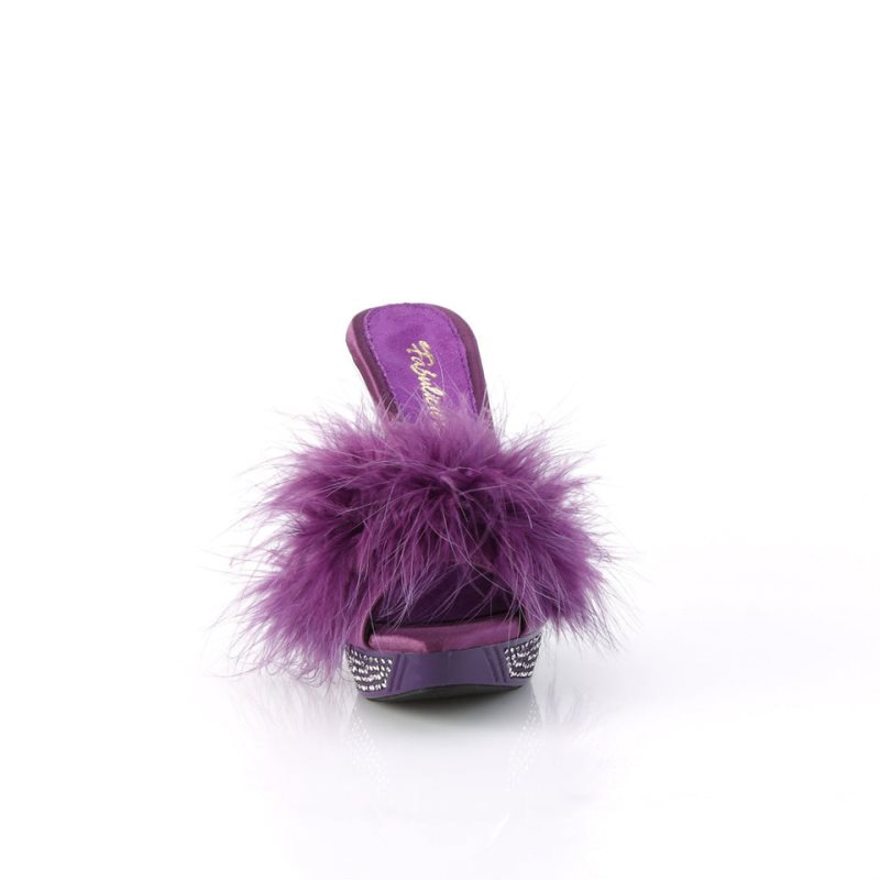 Pleaser Elegant-401F Women's Platform Slides Purple | NZ COADSV