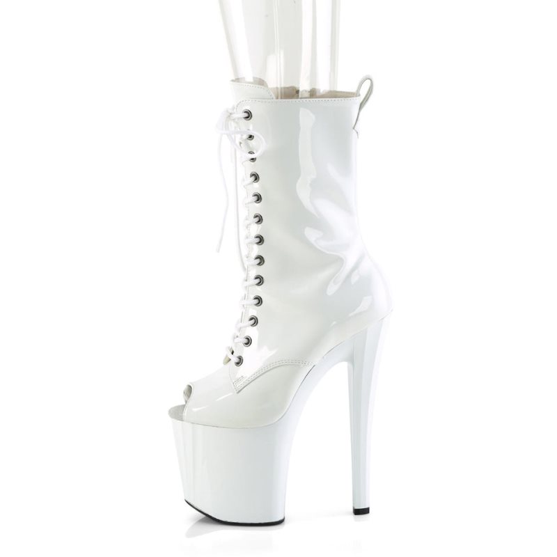 Pleaser Enchant-1041 Women's Heels Boots White | NZ YXRSLJ