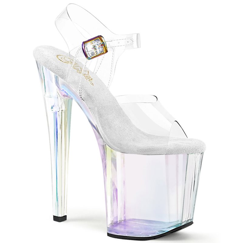 Pleaser Enchant-708HT Women\'s Platform Heels Sandals Clear | NZ NZRFQM