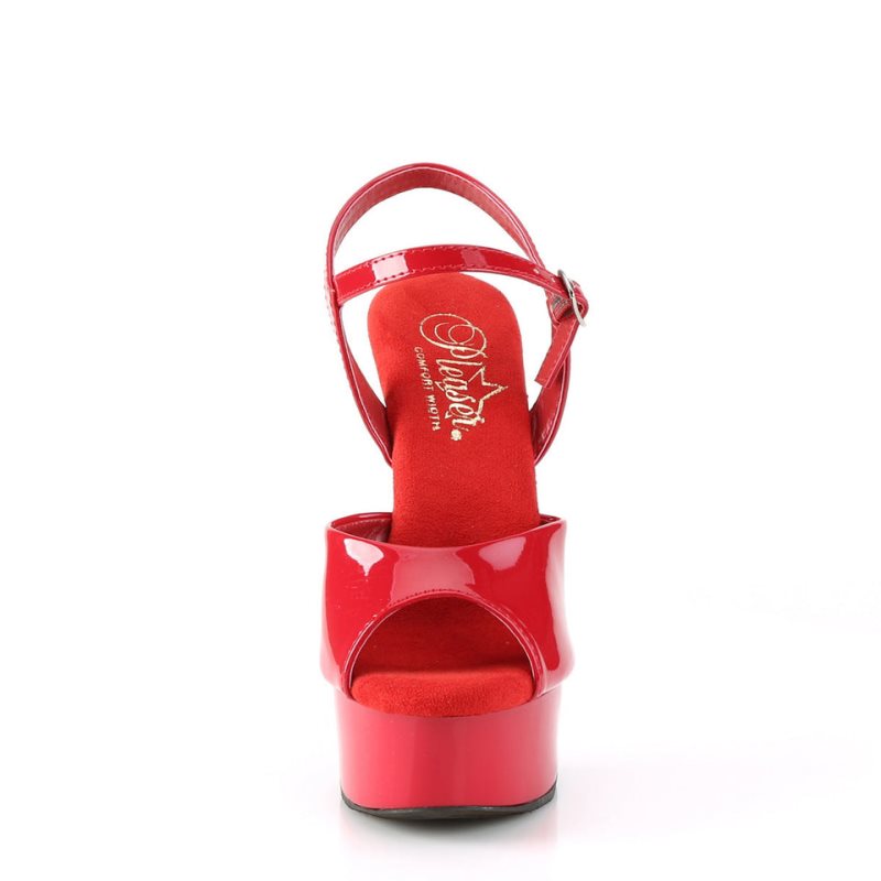 Pleaser Excite-609 Women's Platform Heels Sandals Red | NZ SPOZGH