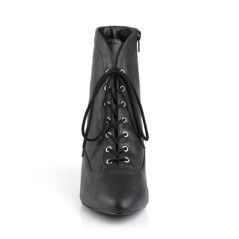 Pleaser Fab-1005 Vegan Leather Women's Heels Boots Black | NZ JFKQLR