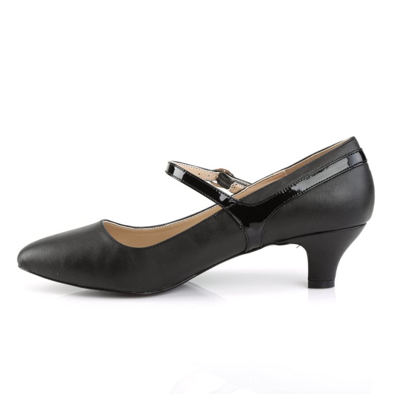 Pleaser Fab-425 Faux Leather Women's Pumps Black | NZ WTAGQE