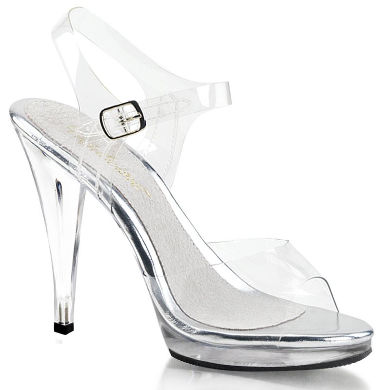 Pleaser Flair-408 Women\'s Heels Sandals Clear | NZ NJUSEZ