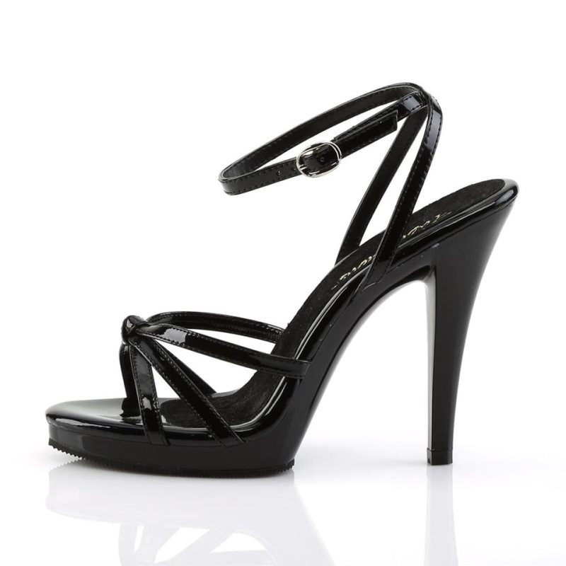 Pleaser Flair-436 Women's Heels Sandals Black | NZ ERLQPM