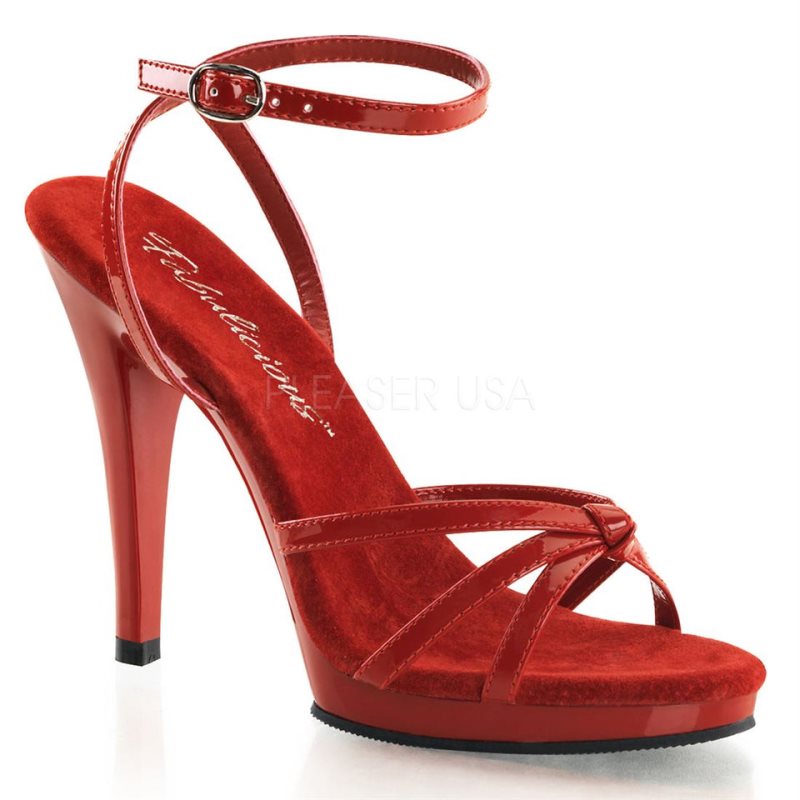 Pleaser Flair-436 Women\'s Heels Sandals Red | NZ OFKSZH