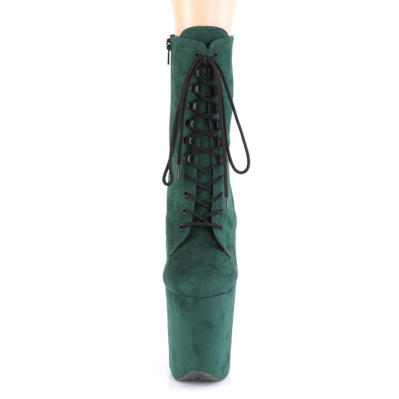 Pleaser Flamingo-1020FS Women's Heels Boots Green | NZ JVKNBH