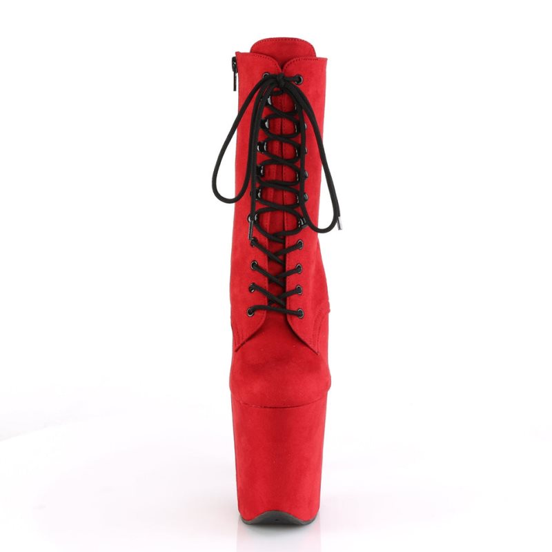 Pleaser Flamingo-1020FS Women's Heels Boots Red | NZ FRZTWH