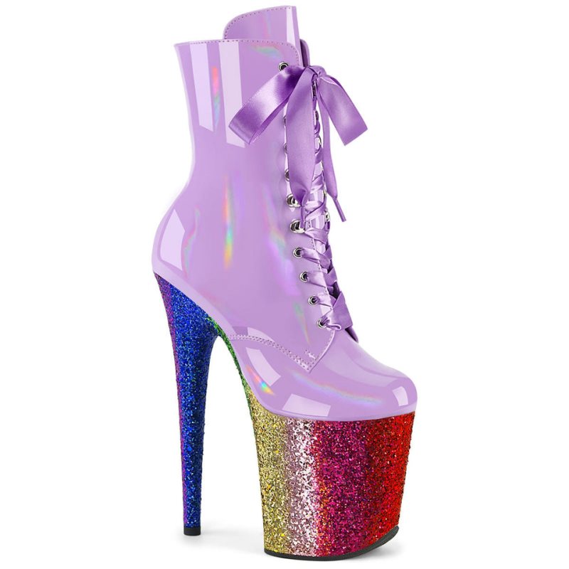 Pleaser Flamingo-1020HG Women\'s Heels Boots Purple / Multicolor | NZ ZDVWAM