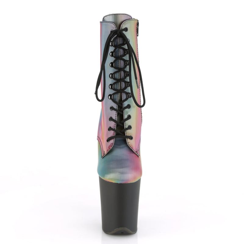 Pleaser Flamingo-1020REFL Women's Heels Boots Multicolor / Black | NZ GVKQER