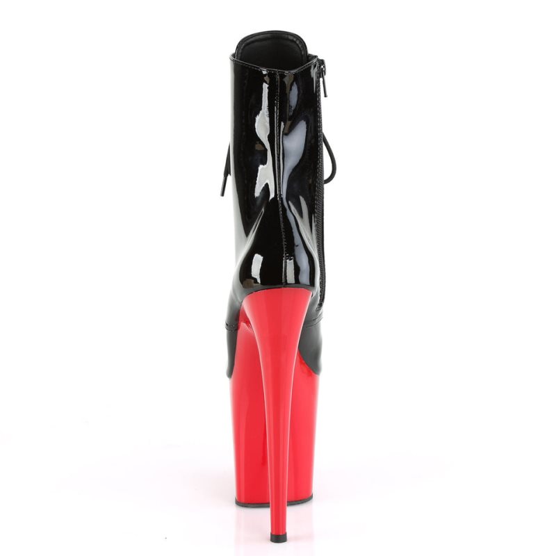 Pleaser Flamingo-1020 Women's Heels Boots Black / Red | NZ KAYDTV