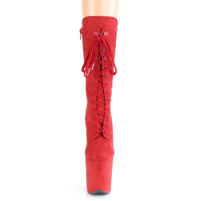 Pleaser Flamingo-1050FS Women's Heels Boots Red | NZ DZIVQC