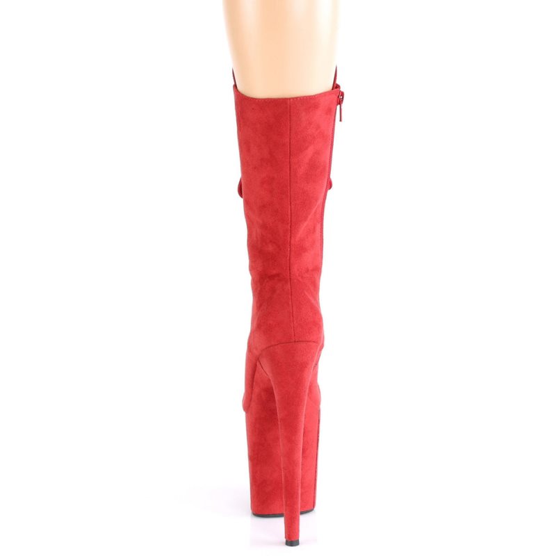 Pleaser Flamingo-1050FS Women's Heels Boots Red | NZ DZIVQC