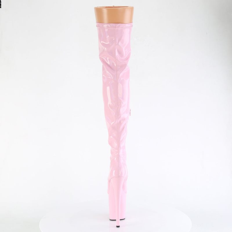 Pleaser Flamingo-3000HWR Women's Thigh High Boots Pink | NZ YQATBO