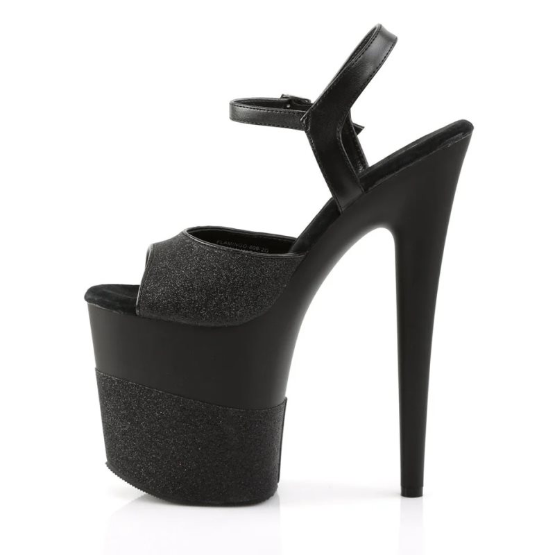 Pleaser Flamingo-809-2G Women's Platform Heels Sandals Black | NZ WNYSRA