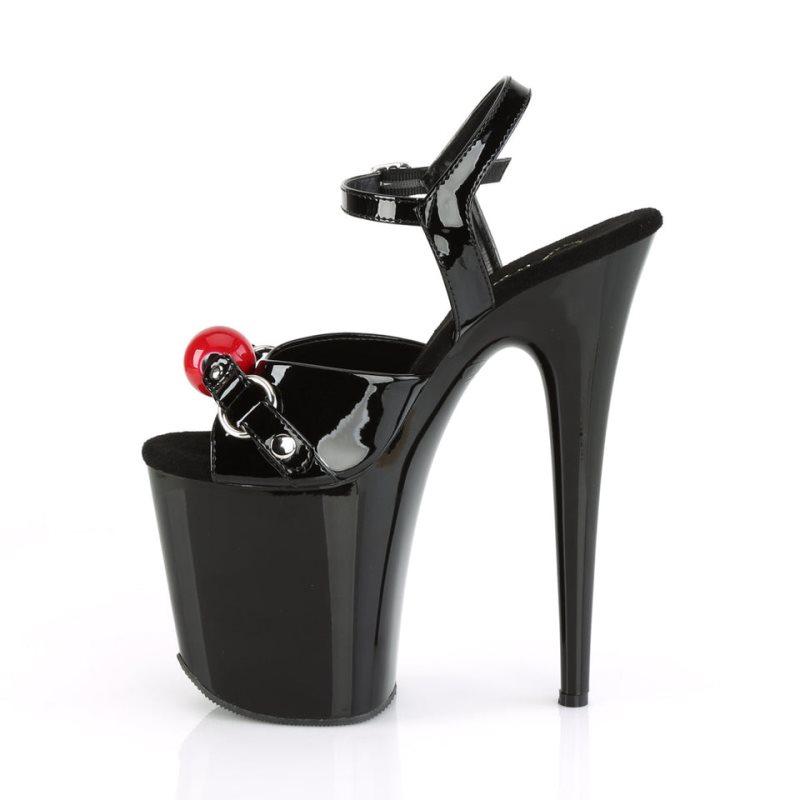 Pleaser Flamingo-809GB Women's Platform Heels Sandals Black | NZ YIAQVR