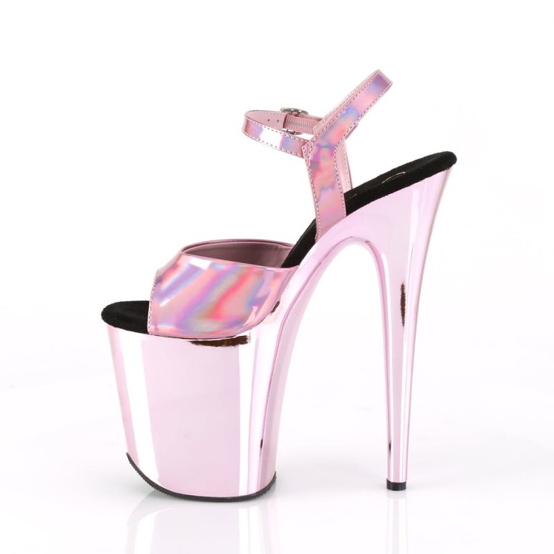 Pleaser Flamingo-809HG Women's Platform Heels Sandals Pink | NZ OPKDZB