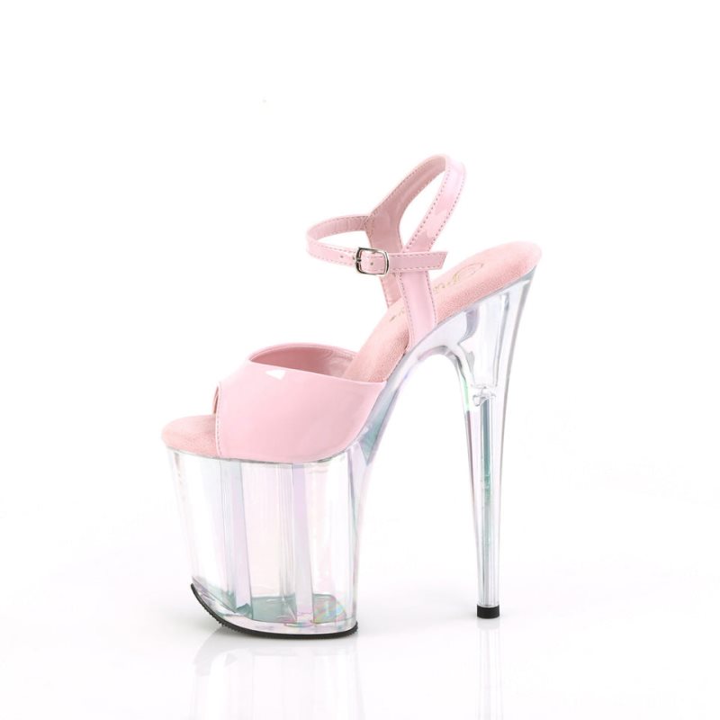 Pleaser Flamingo-809HT Women's Platform Heels Sandals Pink | NZ ULSVFK