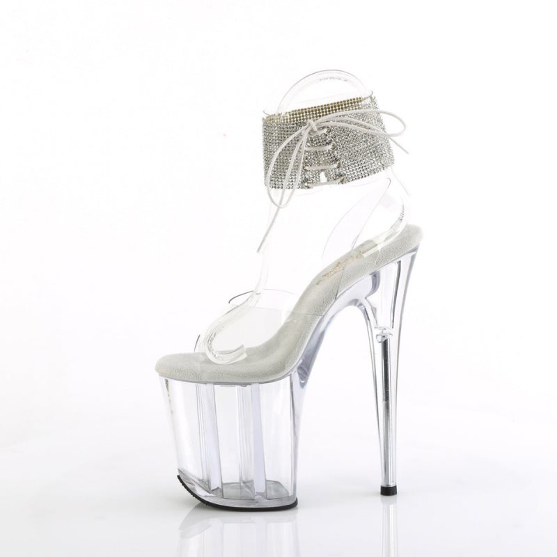 Pleaser Flamingo-891-2RS Women's Platform Heels Sandals Clear | NZ FWNBVG