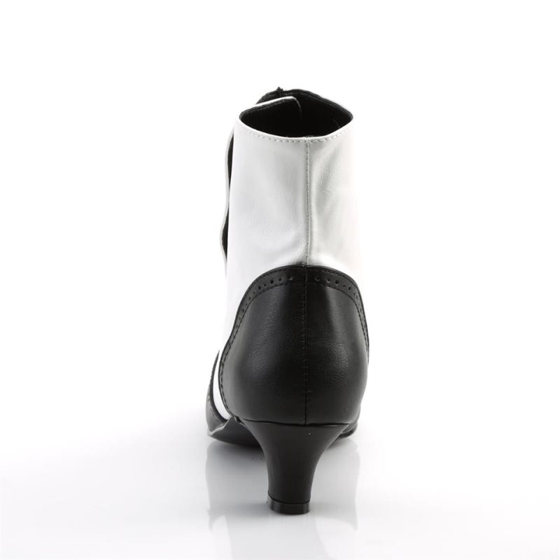 Pleaser Flora-1023 Vegan Leather Women's Heels Boots White | NZ UFDMSP