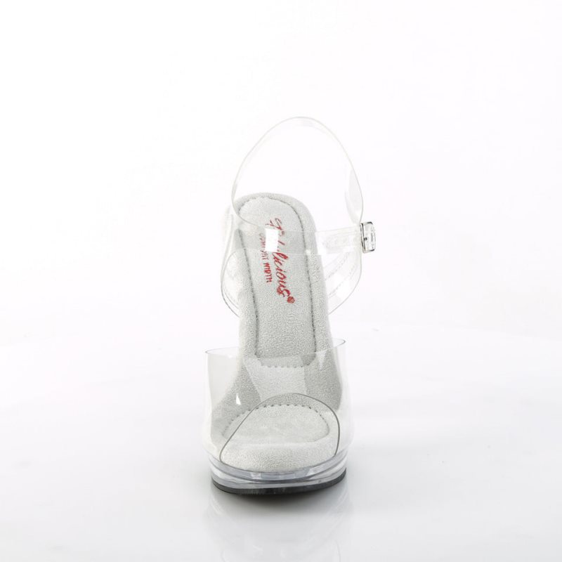 Pleaser Glory-508 Women's Heels Sandals Clear | NZ WKIXMQ