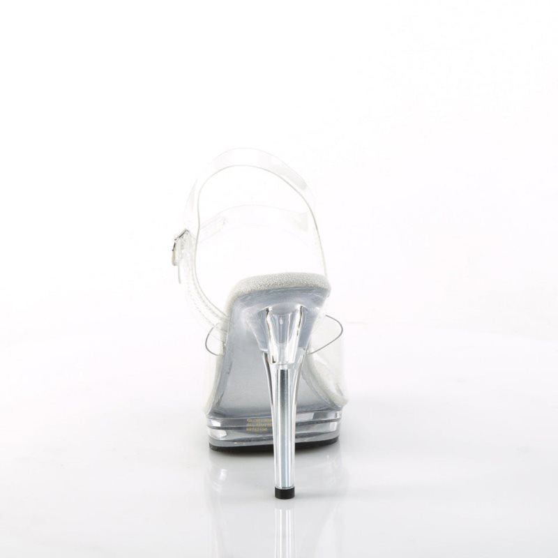 Pleaser Glory-508 Women's Heels Sandals Clear | NZ WKIXMQ