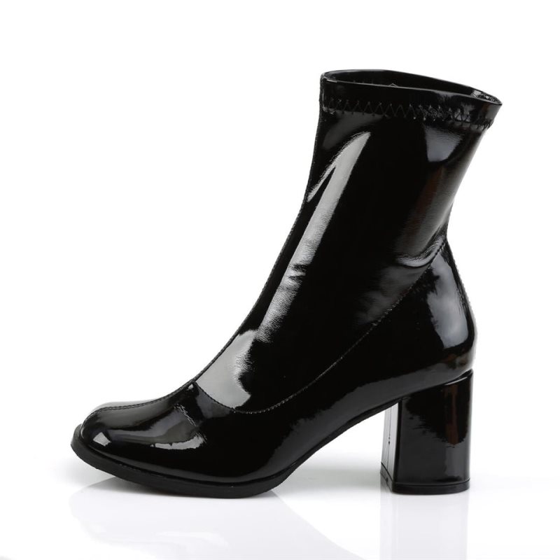 Pleaser Gogo-150 Women's Heels Boots Black | NZ VDFOQK