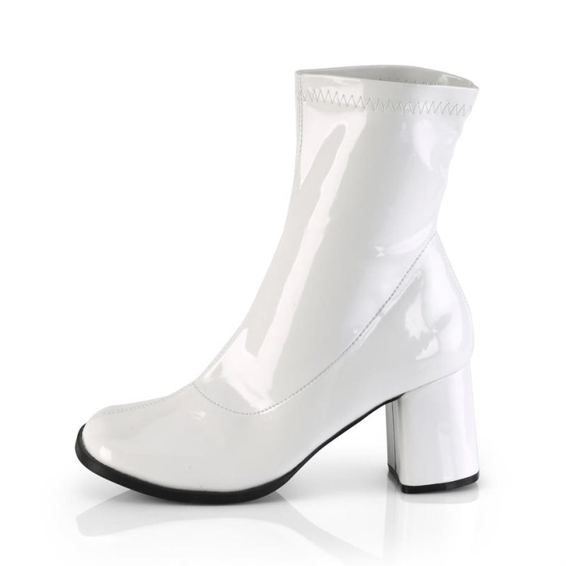 Pleaser Gogo-150 Women's Heels Boots White | NZ SHOWYE