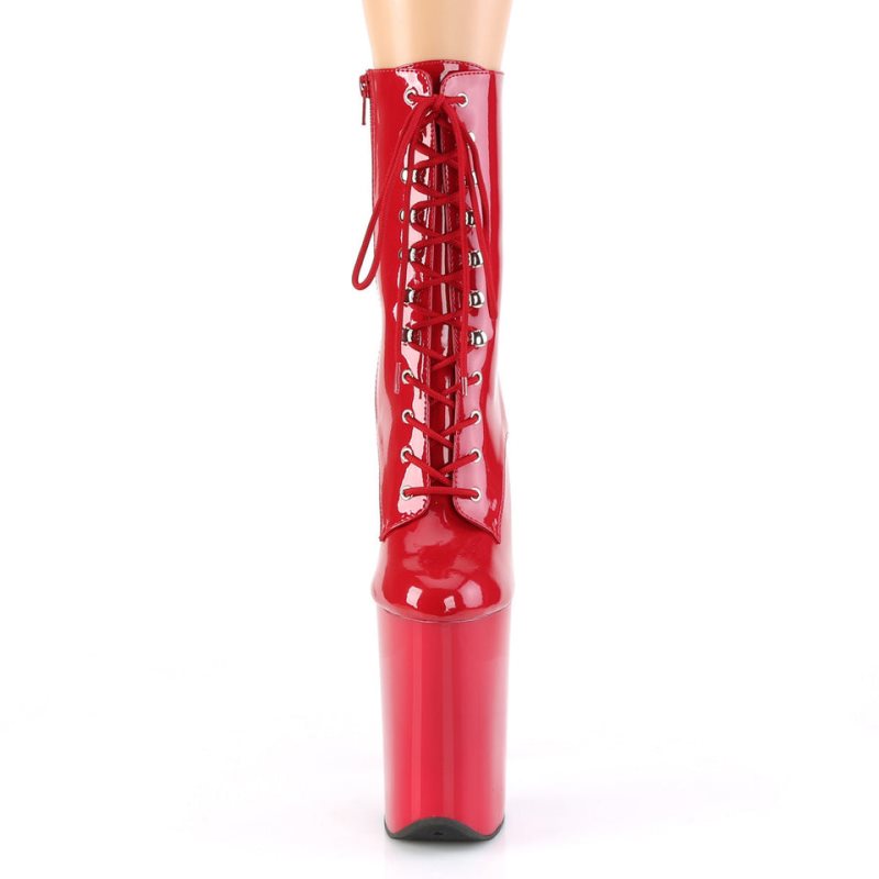 Pleaser Infinity-1020 Women's Heels Boots Red | NZ UWMITY