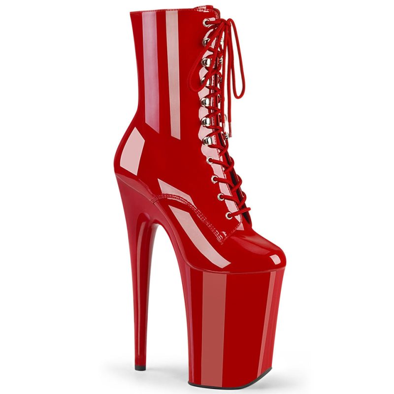 Pleaser Infinity-1020 Women\'s Heels Boots Red | NZ UWMITY