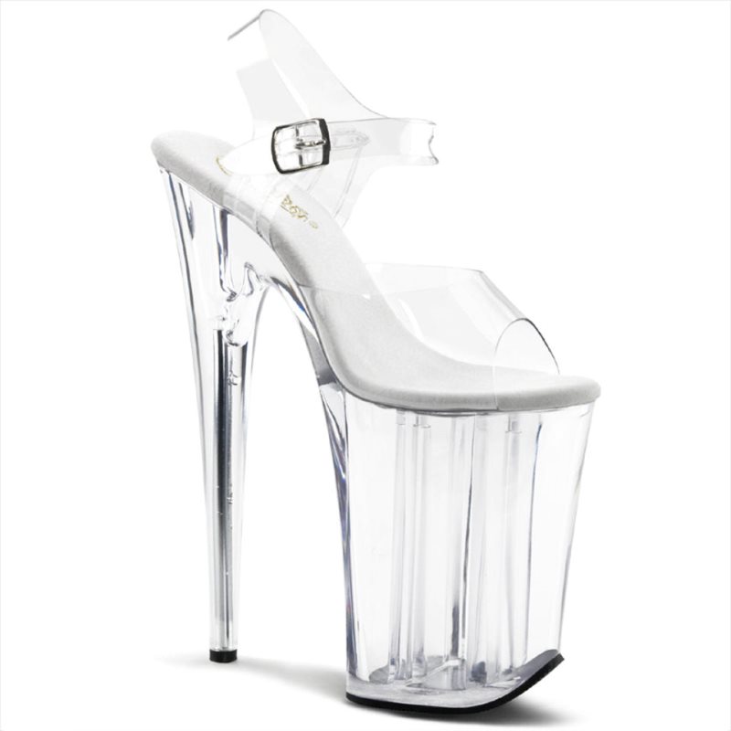 Pleaser Infinity-908 Women\'s Platform Heels Sandals Clear | NZ QPMRJU