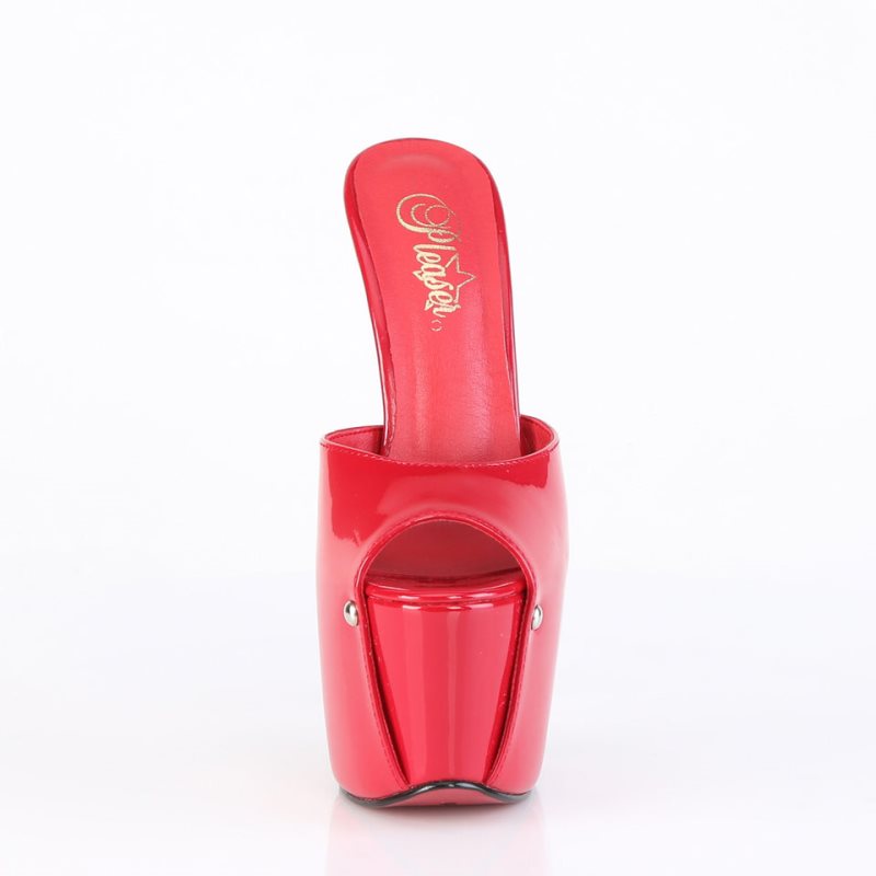 Pleaser Jubilant-01 Women's Platform Slides Red | NZ RHSYBU