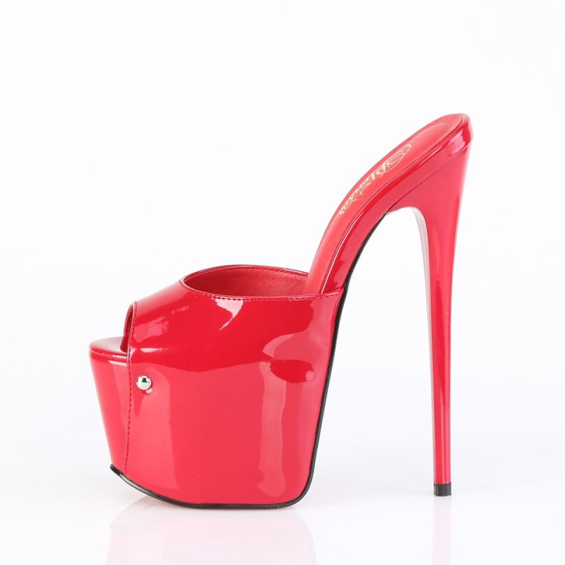 Pleaser Jubilant-01 Women's Platform Slides Red | NZ RHSYBU